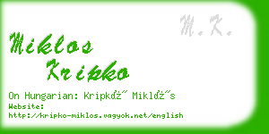 miklos kripko business card